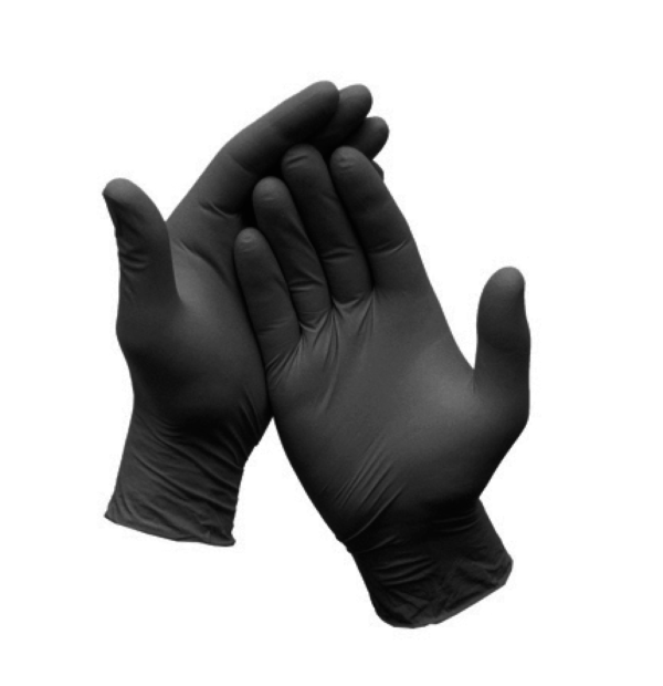 Ambitex N200BLK Series Powder Free Black Nitrile Gloves, Extra Large, 100/Box - Image 3