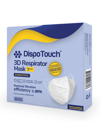 3D Protective Respirator 5-ply 10 Pcs Box