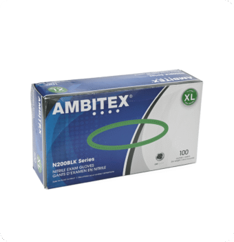 Ambitex N200BLK Nitrile Gloves XL