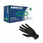 Ambitex N200BLK Nitrile Gloves L
